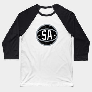 San Antonio Retro Ball - Black Baseball T-Shirt